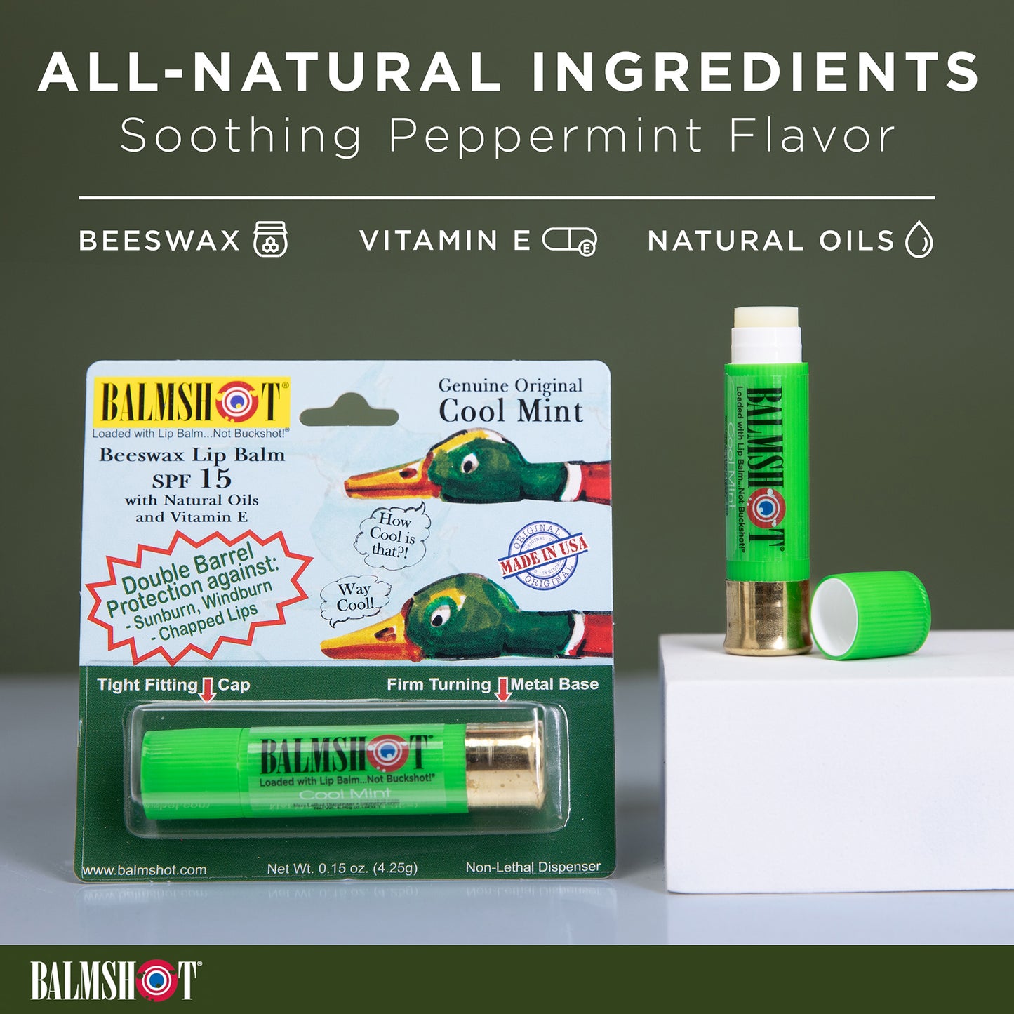 4-Pack Cool Mint Beeswax Lip Balm